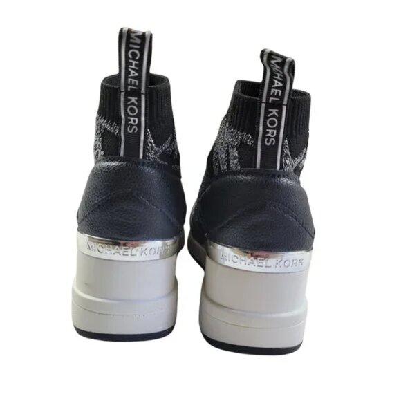 Michael Kors Neo Osker Wedges Boots Stylish MK Logo Ankle Booties for Girls - Picture 6 of 12